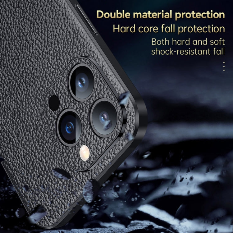 For iPhone 14 Plus SULADA Famous Artisan Series Litchi Leather PC + TPU Phone Case(Dark Green) - iPhone 14 Plus Cases by SULADA | Online Shopping South Africa | PMC TechLife