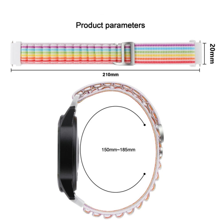 For Realme Watch 3/Amazfit GTR4/4 Pro Universal Nylon Watch Band(Rainbow) - free shipping - PMC TechLife - Order now!