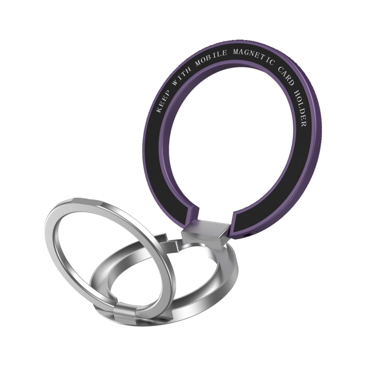 Car Magnetic Dual Axis Ring Phone Holder(Frosted Purple) - Ring Holder by PMC Jewellery | Online Shopping South Africa | PMC Jewellery