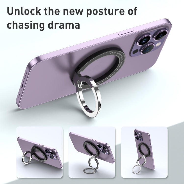 Car Magnetic Dual Axis Ring Phone Holder(Bright White) - Ring Holder by PMC TechLife | Online Shopping South Africa | PMC TechLife