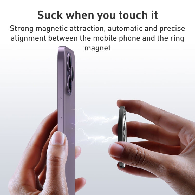 Car Magnetic Dual Axis Ring Phone Holder(Bright Purple) - Ring Holder by PMC TechLife | Online Shopping South Africa | PMC TechLife