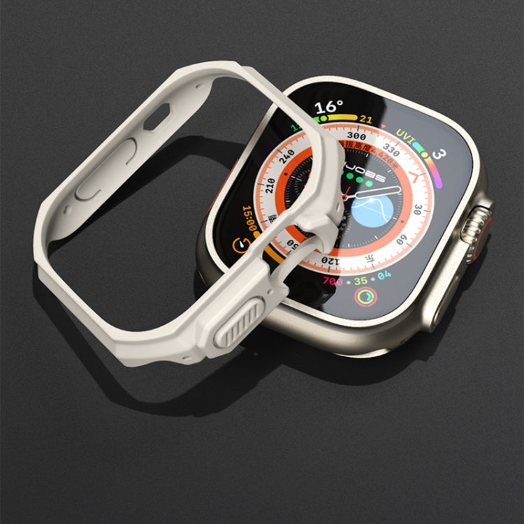 For Apple Watch Ultra 49mm Mijobs Ultra-thin Bezel PC Watch Case(Orange) - Watch Cases by MIJOBS | Online Shopping South Africa | PMC TechLife | Buy Now Pay Later Mobicred