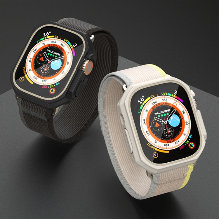 For Apple Watch Ultra 49mm Mijobs Ultra-thin Bezel PC Watch Case(khaki Green) - Watch Cases by MIJOBS | Online Shopping South Africa | PMC TechLife | Buy Now Pay Later Mobicred