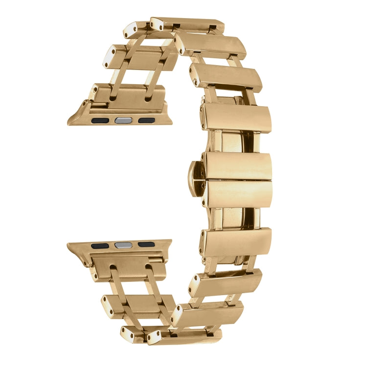 Hollow Stainless Steel Watch Band For Apple Watch Ultra 49mm / Series 8&7 45mm / SE 2&6&SE&5&4 44mm(Gold) - free shipping - PMC TechLife - Order now!