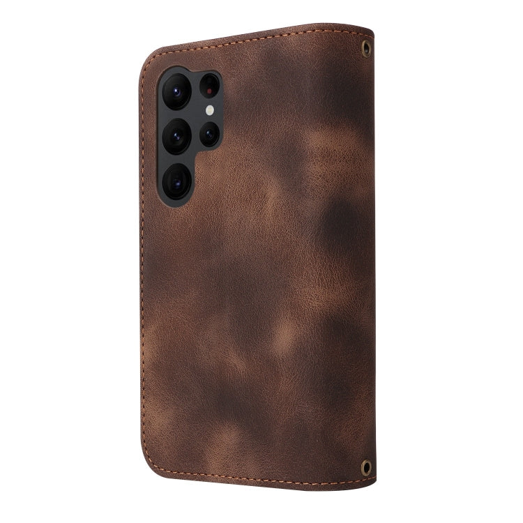 For Samsung Galaxy S23 Ultra 5G Multifunctional Card Slot Zipper Wallet Leather Phone Case(Brown) - free shipping - PMC TechLife - Order now!