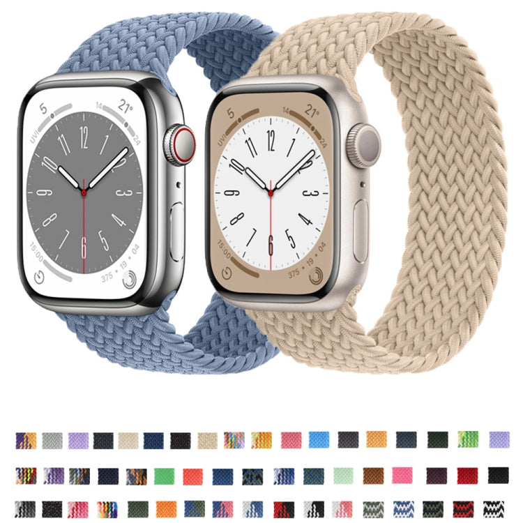Nylon Single-turn Braided Watch Band For Apple Watch Ultra 49mm&Watch Ultra 2 49mm / Series 9&8&7 45mm / SE 3&SE 2&6&SE&5&4 44mm / 3&2&1 42mm, Length:155mm(Black Chocolate) - Watch Bands by HAWEEL | Online Shopping South Africa | PMC TechLife | Buy Now Pay Later Mobicred