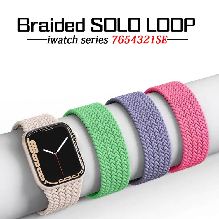 Nylon Single-turn Braided Watch Band For Apple Watch Ultra 49mm&Watch Ultra 2 49mm / Series 9&8&7 45mm / SE 3&SE 2&6&SE&5&4 44mm / 3&2&1 42mm, Length:155mm(Black Chocolate) - Watch Bands by HAWEEL | Online Shopping South Africa | PMC TechLife | Buy Now Pay Later Mobicred