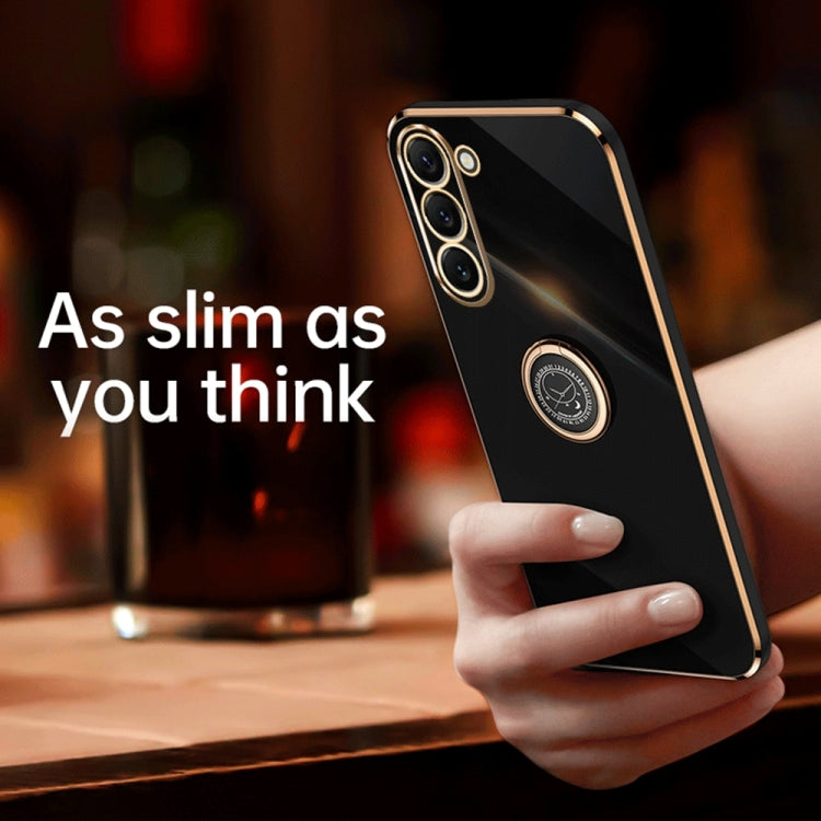 For Samsung Galaxy S23+ 5G XINLI Straight Edge 6D Electroplate TPU Phone Case with Ring Holder(Cherry Purple) - free shipping - PMC TechLife - Order now!