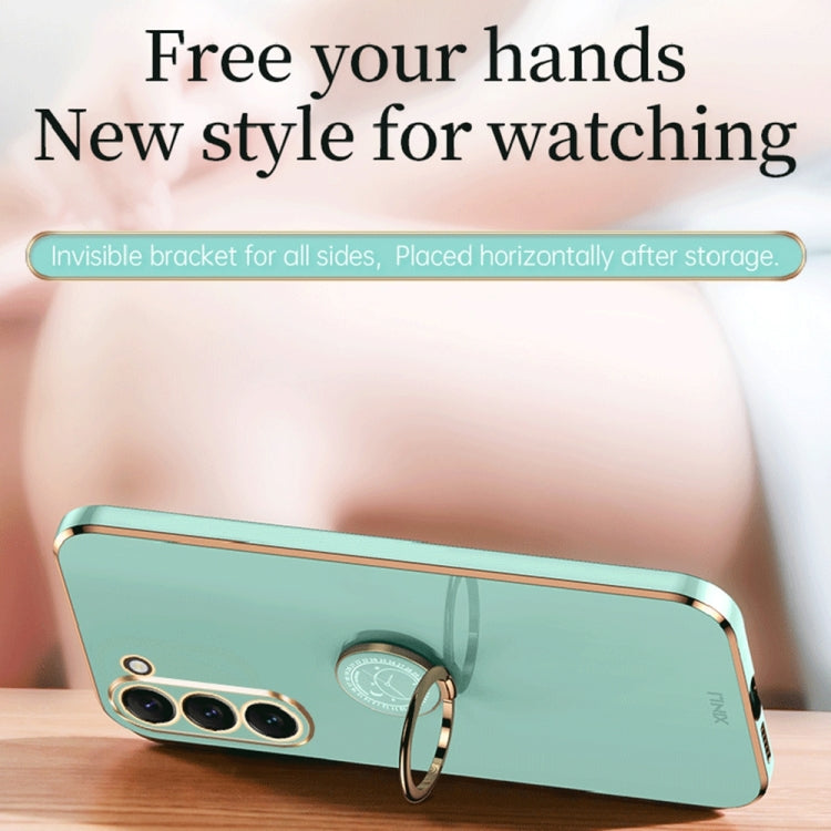 For Samsung Galaxy S23+ 5G XINLI Straight Edge 6D Electroplate TPU Phone Case with Ring Holder(Cherry Purple) - free shipping - PMC TechLife - Order now!