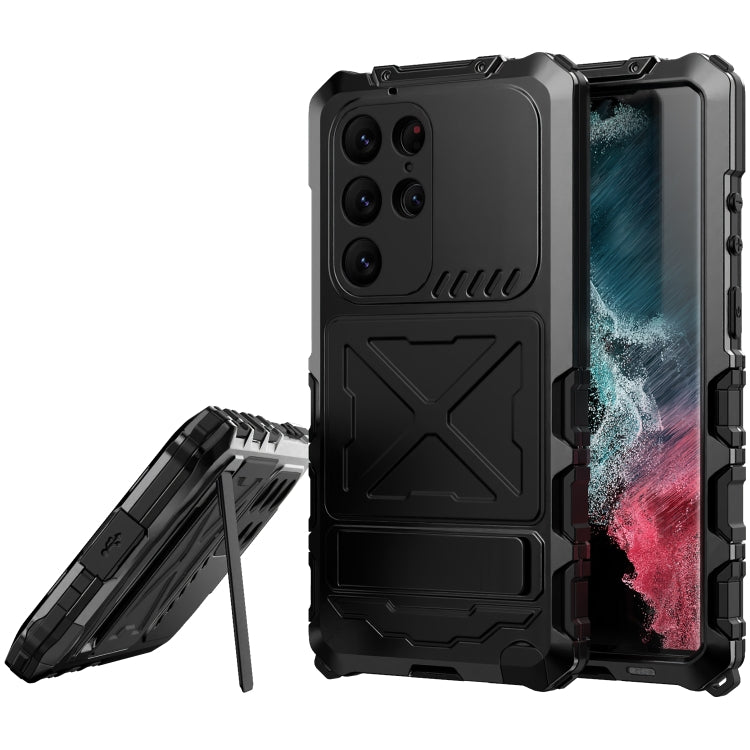 For Samsung Galaxy S23 Ultra 5G R-JUST Life Waterproof Dustproof Shockproof Phone Case(Black) - Galaxy S23 Ultra 5G Cases by R-JUST | Online Shopping South Africa | PMC TechLife | Buy Now Pay Later Mobicred