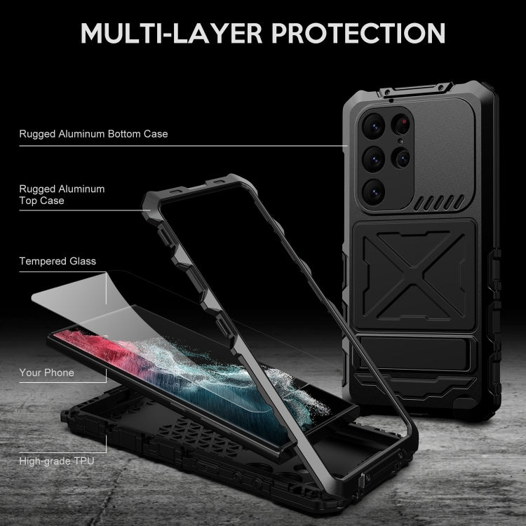 For Samsung Galaxy S23 Ultra 5G R-JUST Life Waterproof Dustproof Shockproof Phone Case(Black) - Galaxy S23 Ultra 5G Cases by R-JUST | Online Shopping South Africa | PMC TechLife | Buy Now Pay Later Mobicred