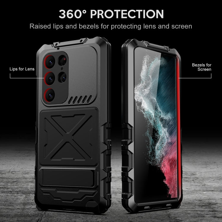 For Samsung Galaxy S23 Ultra 5G R-JUST Life Waterproof Dustproof Shockproof Phone Case(Black) - Galaxy S23 Ultra 5G Cases by R-JUST | Online Shopping South Africa | PMC TechLife | Buy Now Pay Later Mobicred