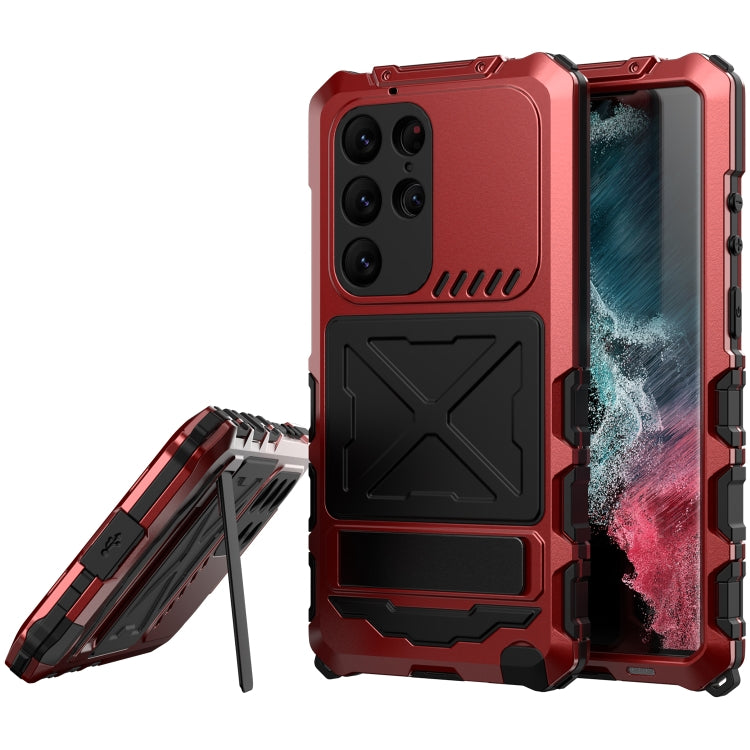 For Samsung Galaxy S23 Ultra 5G R-JUST Life Waterproof Dustproof Shockproof Phone Case(Red) - Galaxy S23 Ultra 5G Cases by R-JUST | Online Shopping South Africa | PMC TechLife | Buy Now Pay Later Mobicred