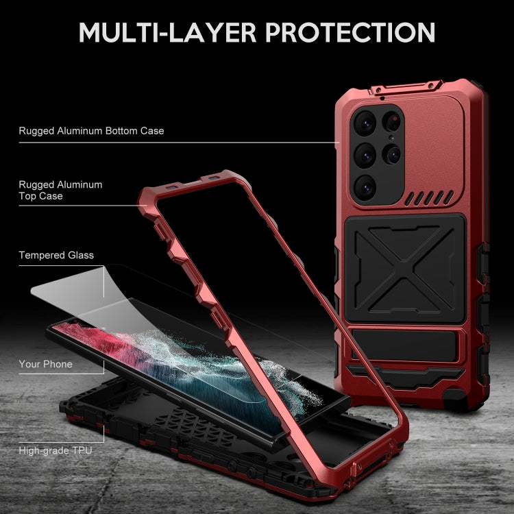 For Samsung Galaxy S23 Ultra 5G R-JUST Life Waterproof Dustproof Shockproof Phone Case(Red) - Galaxy S23 Ultra 5G Cases by R-JUST | Online Shopping South Africa | PMC TechLife | Buy Now Pay Later Mobicred