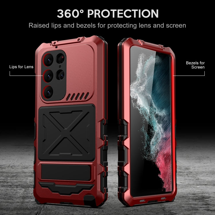 For Samsung Galaxy S23 Ultra 5G R-JUST Life Waterproof Dustproof Shockproof Phone Case(Red) - Galaxy S23 Ultra 5G Cases by R-JUST | Online Shopping South Africa | PMC TechLife | Buy Now Pay Later Mobicred