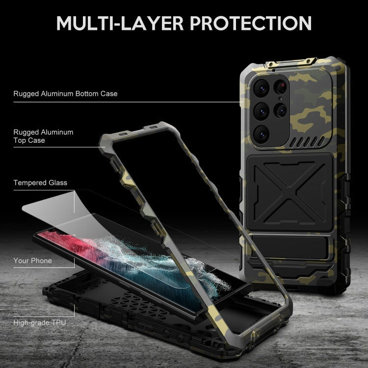 For Samsung Galaxy S23 Ultra 5G R-JUST Life Waterproof Dustproof Shockproof Phone Case(Camouflage) - Galaxy S23 Ultra 5G Cases by R-JUST | Online Shopping South Africa | PMC TechLife | Buy Now Pay Later Mobicred