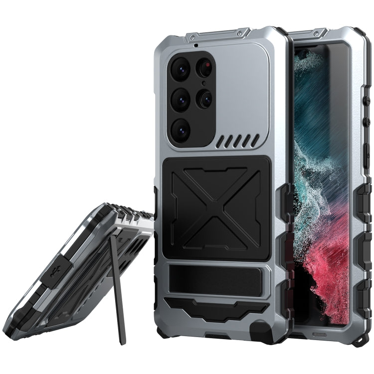 For Samsung Galaxy S23 Ultra 5G R-JUST Life Waterproof Dustproof Shockproof Phone Case(Silver) - Galaxy S23 Ultra 5G Cases by R-JUST | Online Shopping South Africa | PMC TechLife | Buy Now Pay Later Mobicred