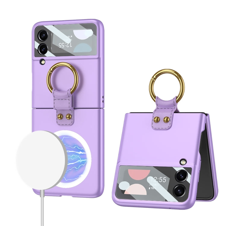 For Samsung Galaxy Z Flip3 5G GKK MagSafe Ultrathin Integrated Shockproof Phone Case with Ring Holder(Purple) - Galaxy Phone Cases by GKK | Online Shopping South Africa | PMC Jewellery