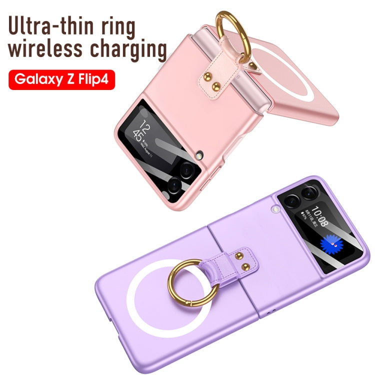 For Samsung Galaxy Z Flip4 GKK MagSafe Ultrathin Integrated Shockproof Phone Case with Ring Holder(Pink) - Galaxy Z Flip4 5G Cases by GKK | Online Shopping South Africa | PMC Jewellery