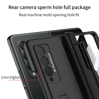 For Samsung Galaxy Z Fold3 5G GKK Full Coverage Magnetic Fold Hinge Shockproof Phone Case with Pen Slots(Black) - Galaxy Phone Cases by GKK | Online Shopping South Africa | PMC Jewellery