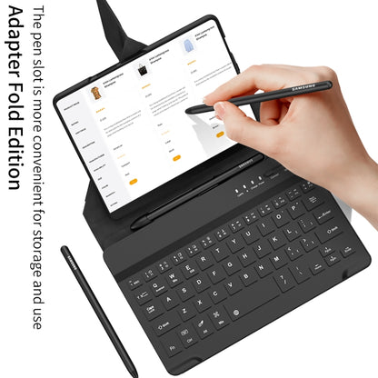 For Samsung Galaxy Z Fold3 5G GKK Magnetic Folding Bluetooth Keyboard Leather Case with Pen(Black) - Samsung Keyboard by GKK | Online Shopping South Africa | PMC Jewellery