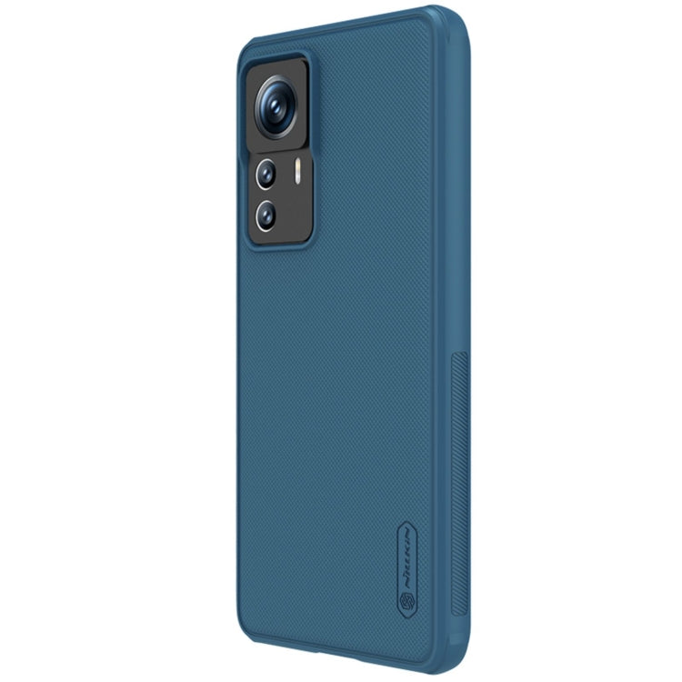 For Xiaomi 12T Pro NILLKIN Frosted Shield Pro PC + TPU Phone Case(Blue) - Xiaomi Cases by NILLKIN | Online Shopping South Africa | PMC Jewellery