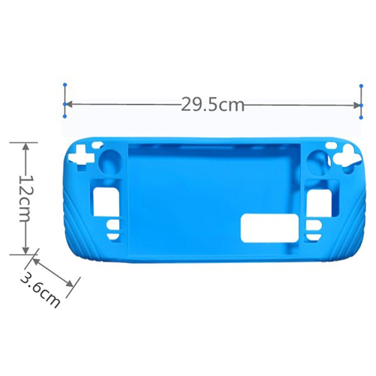 For Steam Deck Shockproof Silicone Game Console Protective Case(Cyan) - Accessories by PMC Jewellery | Online Shopping South Africa | PMC Jewellery