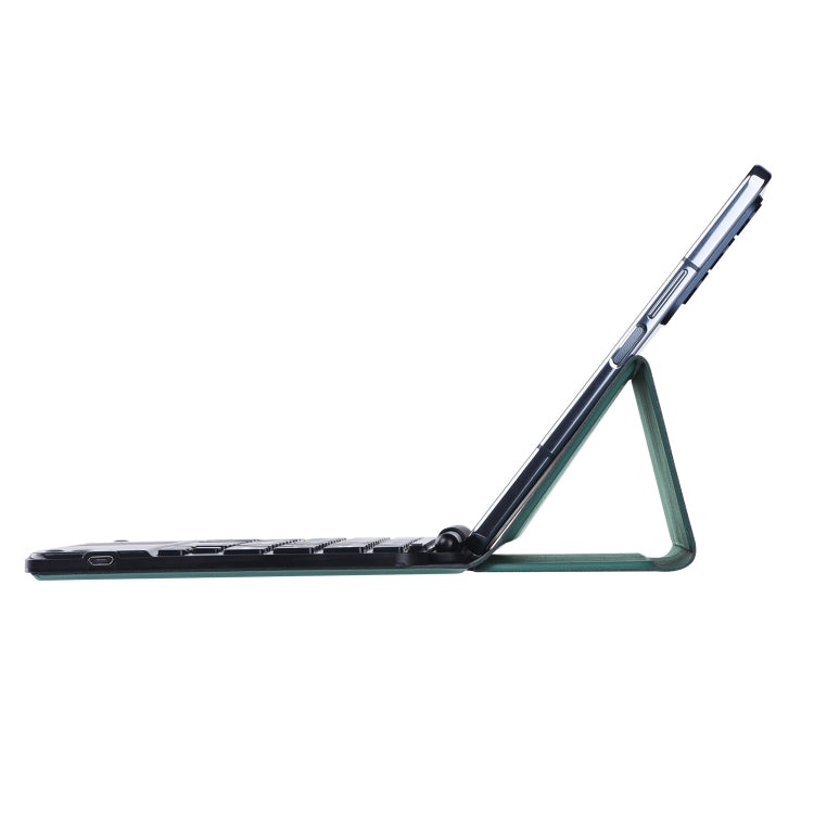 For Samsung Galaxy Z Fold4 GKK Magnetic Folding Bluetooth Keyboard Leather Case with Touchpad / Pen(Dark Green) - Samsung Keyboard by GKK | Online Shopping South Africa | PMC Jewellery