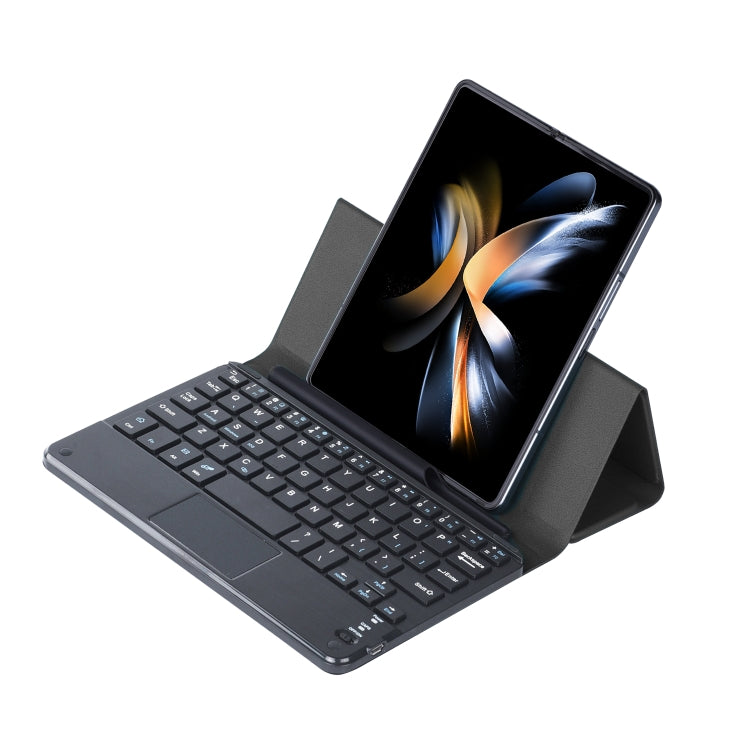 For Samsung Galaxy Z Fold4/Fold3 GKK Magnetic Folding Bluetooth Keyboard Leather Case with Touchpad(Black) - Samsung Keyboard by GKK | Online Shopping South Africa | PMC Jewellery