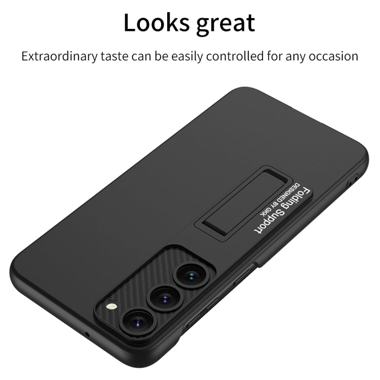 For Samsung Galaxy S23+ 5G GKK Ultra-thin Shockproof Phone Case with Holder(Black) - Galaxy S23+ 5G Cases by GKK | Online Shopping South Africa | PMC Jewellery