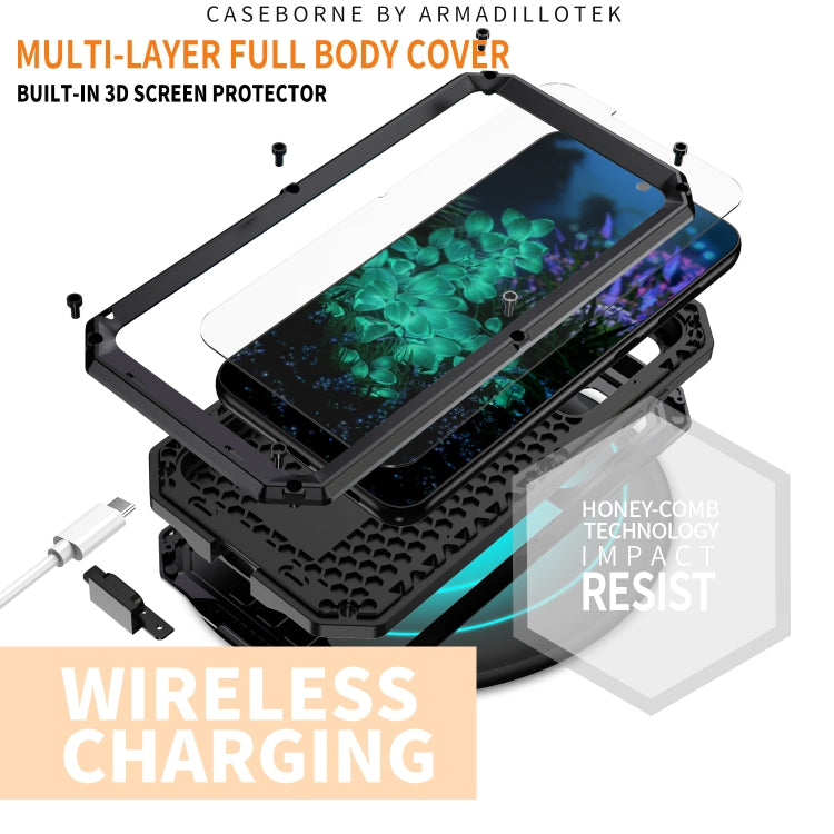 For Samsung Galaxy S23+ 5G R-JUST Sliding Camera Design Life Waterproof Dustproof Shockproof Phone Case(Black) - free shipping - PMC TechLife - Order now!