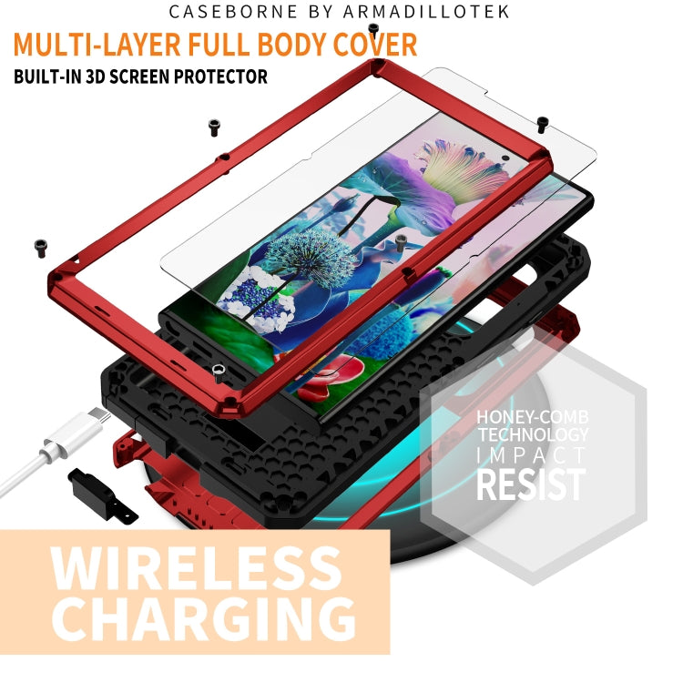 For Samsung Galaxy S23 Ultra 5G R-JUST Sliding Camera Design Life Waterproof Dustproof Shockproof Phone Case(Red) - free shipping - PMC TechLife - Order now!