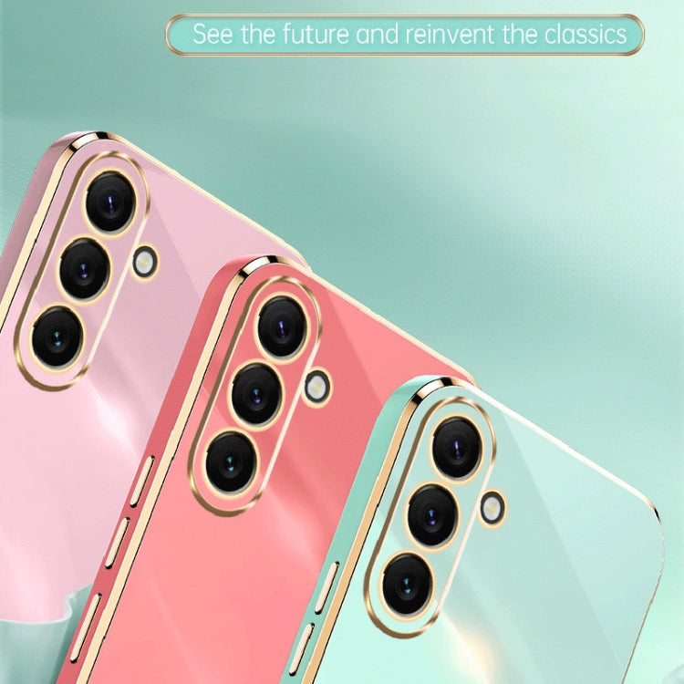 For Samsung Galaxy A54 5G XINLI Straight Edge 6D Electroplate TPU Phone Case(Hawthorn Red) - free shipping - PMC TechLife - Order now!