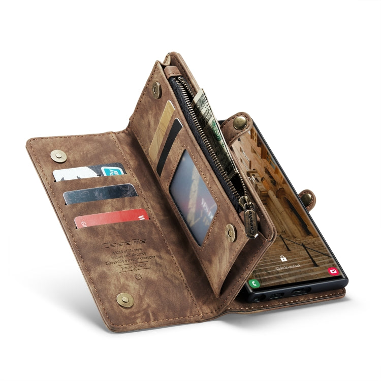 For Samsung Galaxy S23 Ultra 5G CaseMe 008 Detachable Multifunctional Leather Phone Case(Brown) - Galaxy S23 Ultra 5G Cases by CaseMe | Online Shopping South Africa | PMC TechLife | Buy Now Pay Later Mobicred