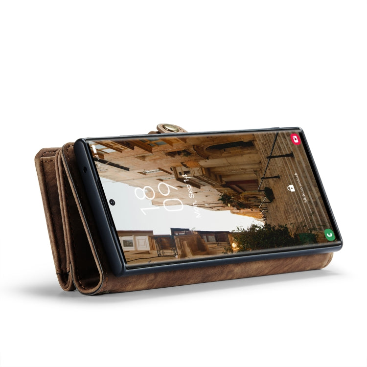 For Samsung Galaxy S23 Ultra 5G CaseMe 008 Detachable Multifunctional Leather Phone Case(Brown) - Galaxy S23 Ultra 5G Cases by CaseMe | Online Shopping South Africa | PMC TechLife | Buy Now Pay Later Mobicred