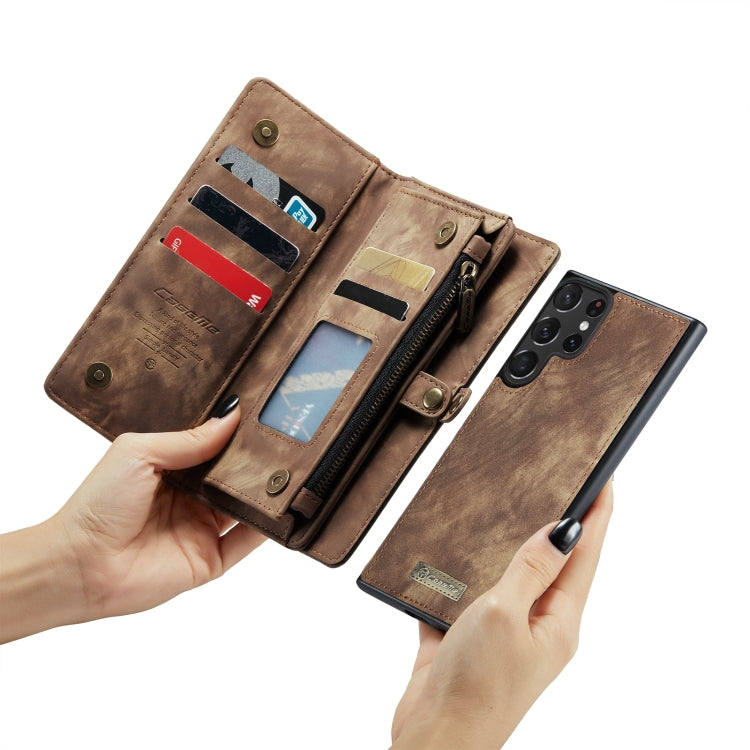 For Samsung Galaxy S23 Ultra 5G CaseMe 008 Detachable Multifunctional Leather Phone Case(Brown) - Galaxy S23 Ultra 5G Cases by CaseMe | Online Shopping South Africa | PMC TechLife | Buy Now Pay Later Mobicred