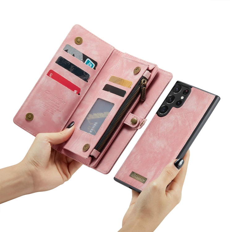 For Samsung Galaxy S23 Ultra 5G CaseMe 008 Detachable Multifunctional Leather Phone Case(Pink) - Galaxy S23 Ultra 5G Cases by CaseMe | Online Shopping South Africa | PMC TechLife | Buy Now Pay Later Mobicred