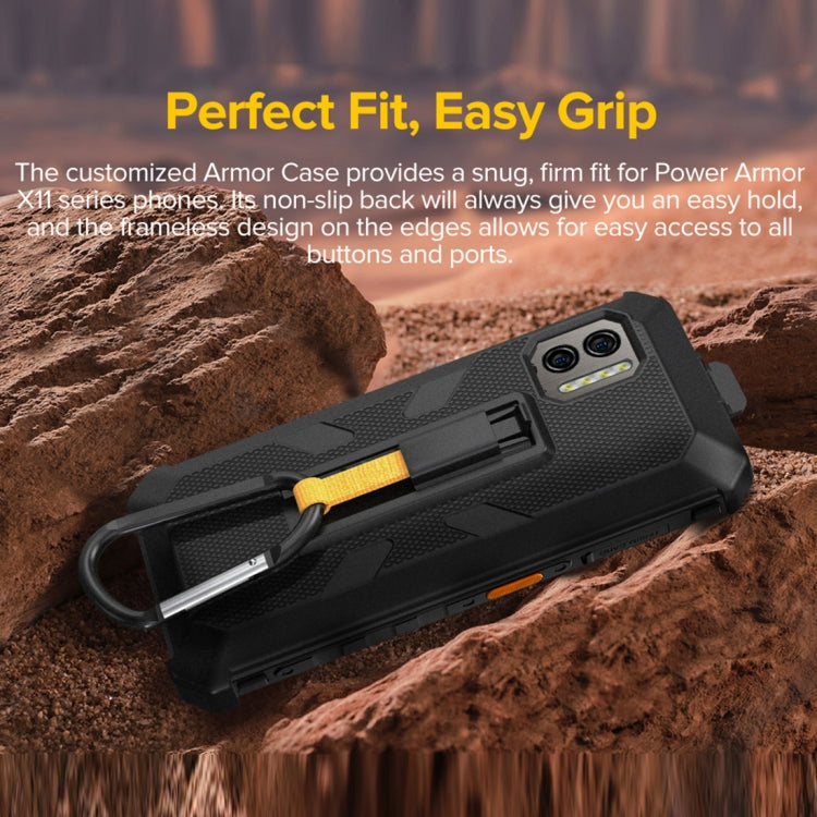 For Ulefone Power Armor X11 Pro Ulefone Back Clip Phone Case with Carabiner(Black) - Ulefone Cases by Ulefone | Online Shopping South Africa | PMC Jewellery