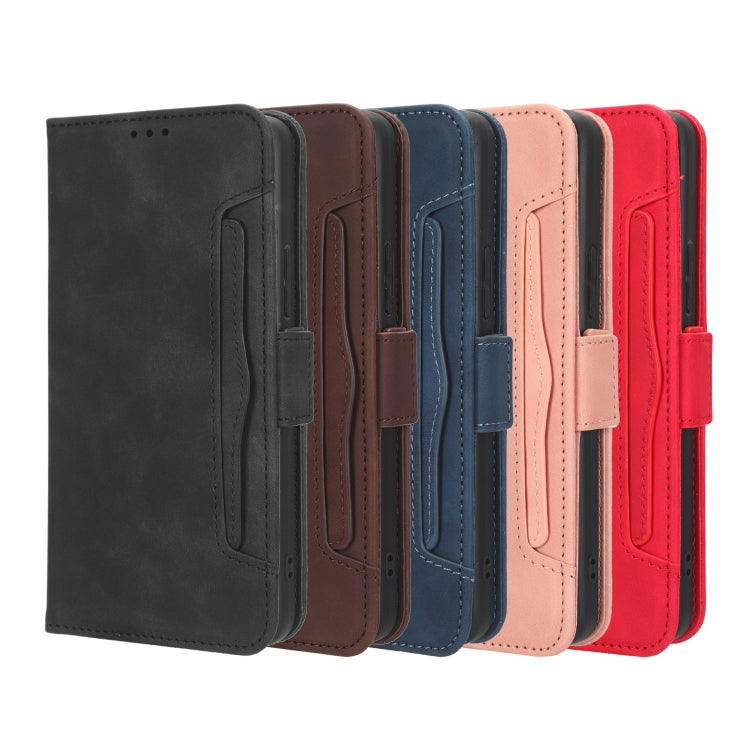 For Samsung Galaxy A14 5G Skin Feel Calf Texture Card Slots Leather Phone Case(Black) - Galaxy Phone Cases by PMC TechLife | Online Shopping South Africa | PMC TechLife | Buy Now Pay Later Mobicred