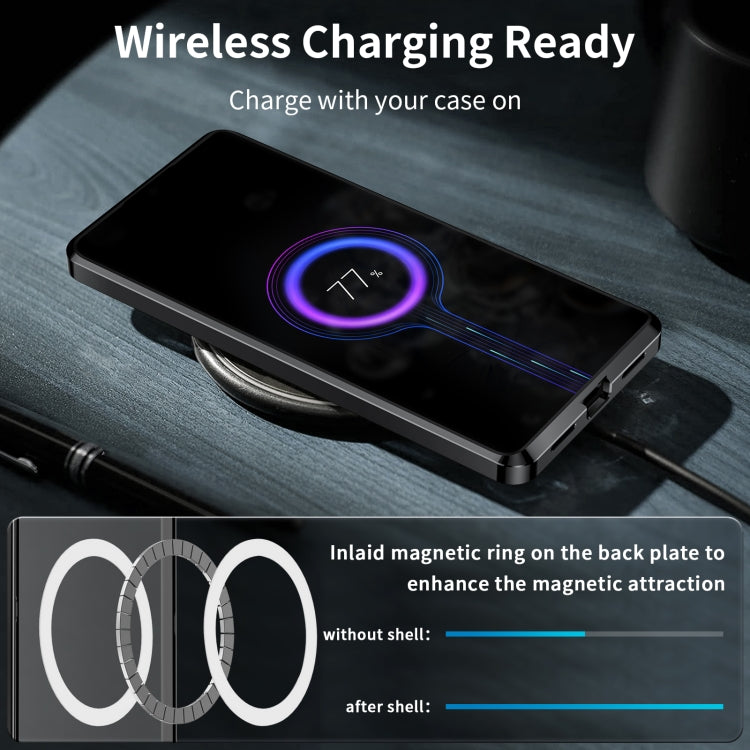 For Samsung Galaxy S23 5G MagSafe Magnetic Frosted Metal Phone Case(Black) - Galaxy S23 5G Cases by PMC TechLife | Online Shopping South Africa | PMC TechLife