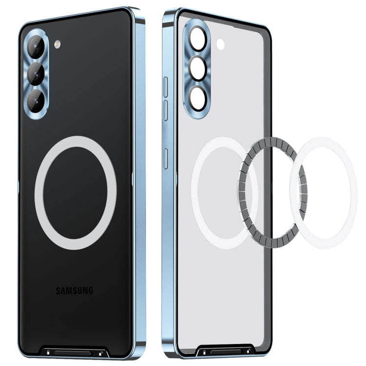 For Samsung Galaxy S23 5G MagSafe Magnetic Frosted Metal Phone Case(Blue) - Galaxy S23 5G Cases by PMC TechLife | Online Shopping South Africa | PMC TechLife | Buy Now Pay Later Mobicred
