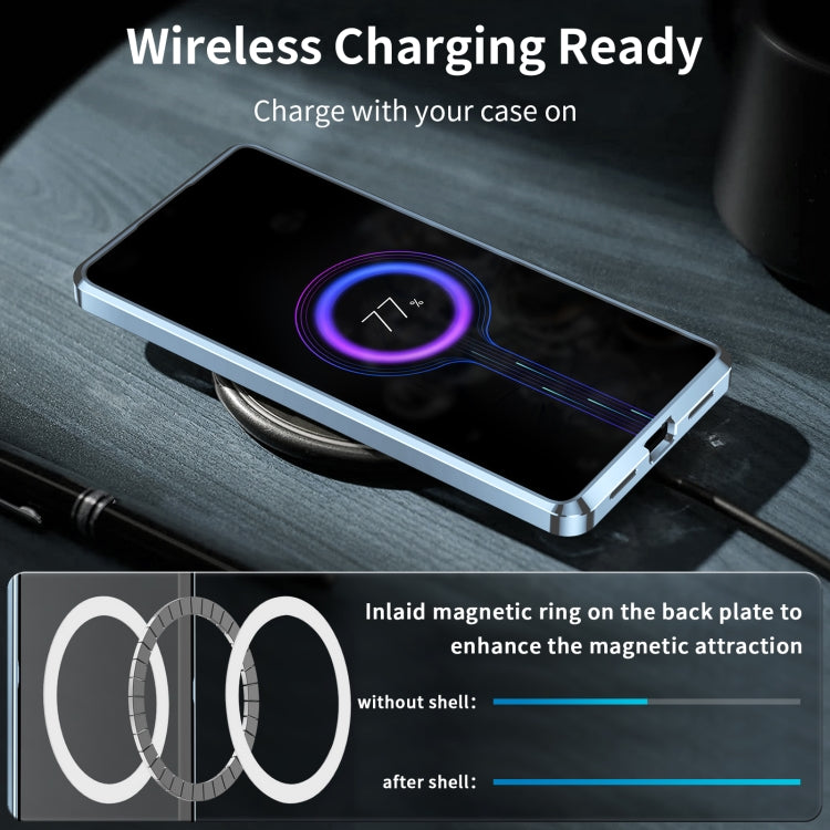 For Samsung Galaxy S23 5G MagSafe Magnetic Frosted Metal Phone Case(Blue) - Galaxy S23 5G Cases by PMC TechLife | Online Shopping South Africa | PMC TechLife | Buy Now Pay Later Mobicred