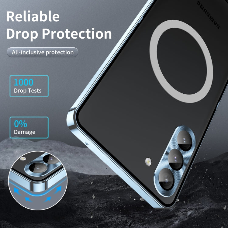 For Samsung Galaxy S23 5G MagSafe Magnetic Frosted Metal Phone Case(Blue) - Galaxy S23 5G Cases by PMC TechLife | Online Shopping South Africa | PMC TechLife | Buy Now Pay Later Mobicred