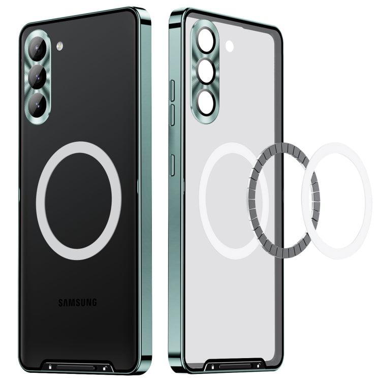 For Samsung Galaxy S23 5G MagSafe Magnetic Frosted Metal Phone Case(Green) - Galaxy S23 5G Cases by PMC TechLife | Online Shopping South Africa | PMC TechLife