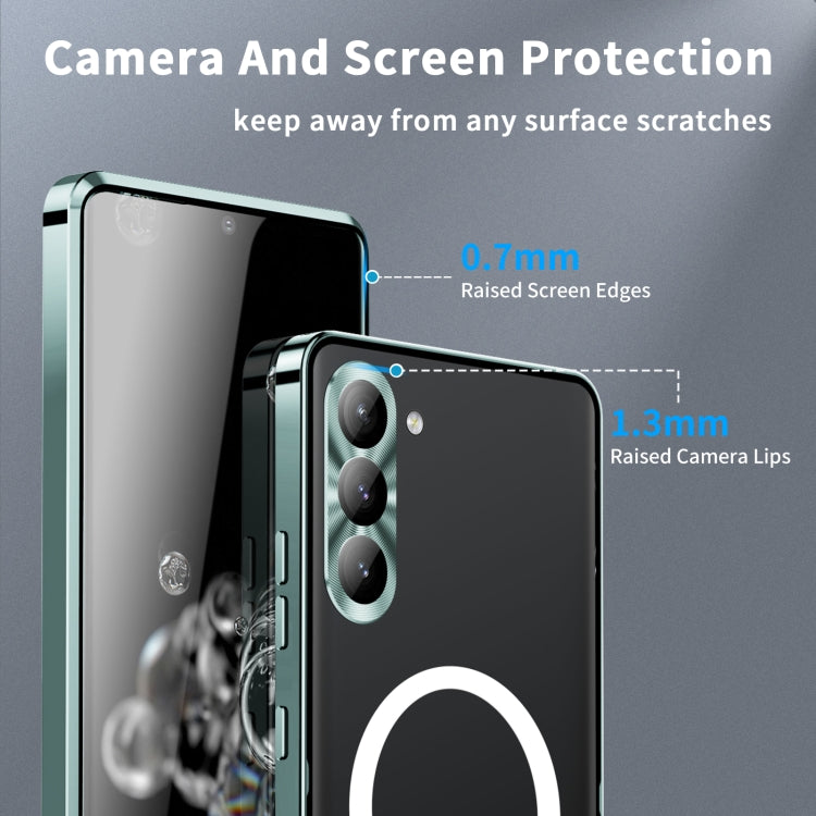 For Samsung Galaxy S23 5G MagSafe Magnetic Frosted Metal Phone Case(Green) - Galaxy S23 5G Cases by PMC TechLife | Online Shopping South Africa | PMC TechLife
