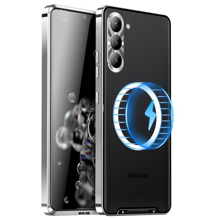 For Samsung Galaxy S23 5G MagSafe Magnetic Frosted Metal Phone Case(Silver) - free shipping - PMC TechLife - Order now!