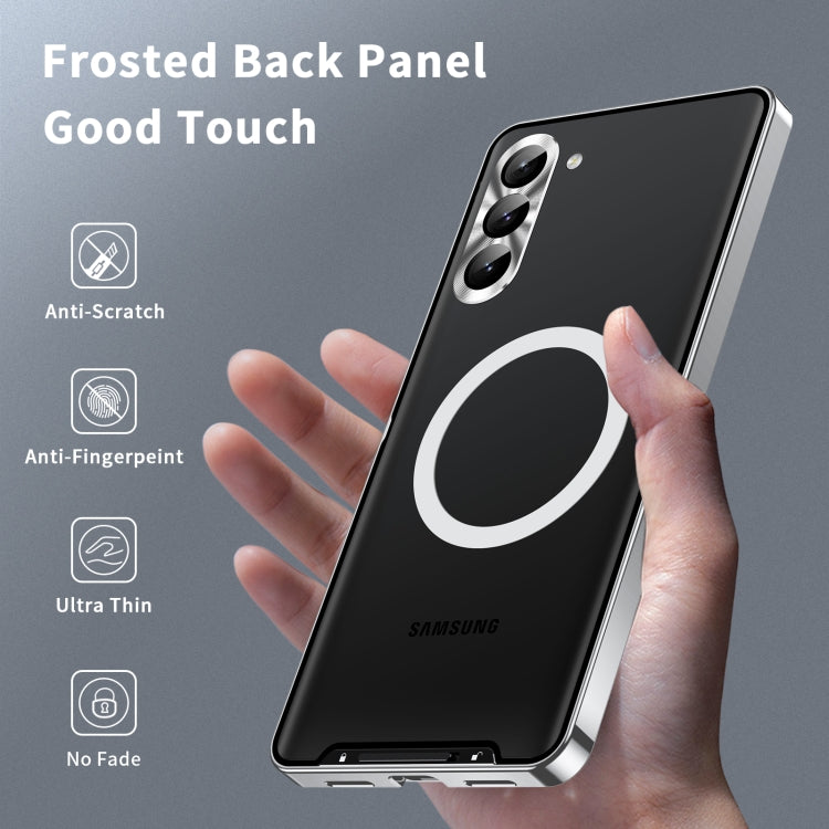 For Samsung Galaxy S23 5G MagSafe Magnetic Frosted Metal Phone Case(Silver) - free shipping - PMC TechLife - Order now!