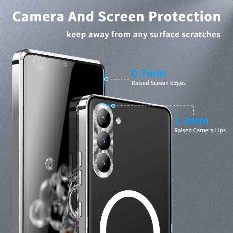 For Samsung Galaxy S23 5G MagSafe Magnetic Frosted Metal Phone Case(Silver) - free shipping - PMC TechLife - Order now!
