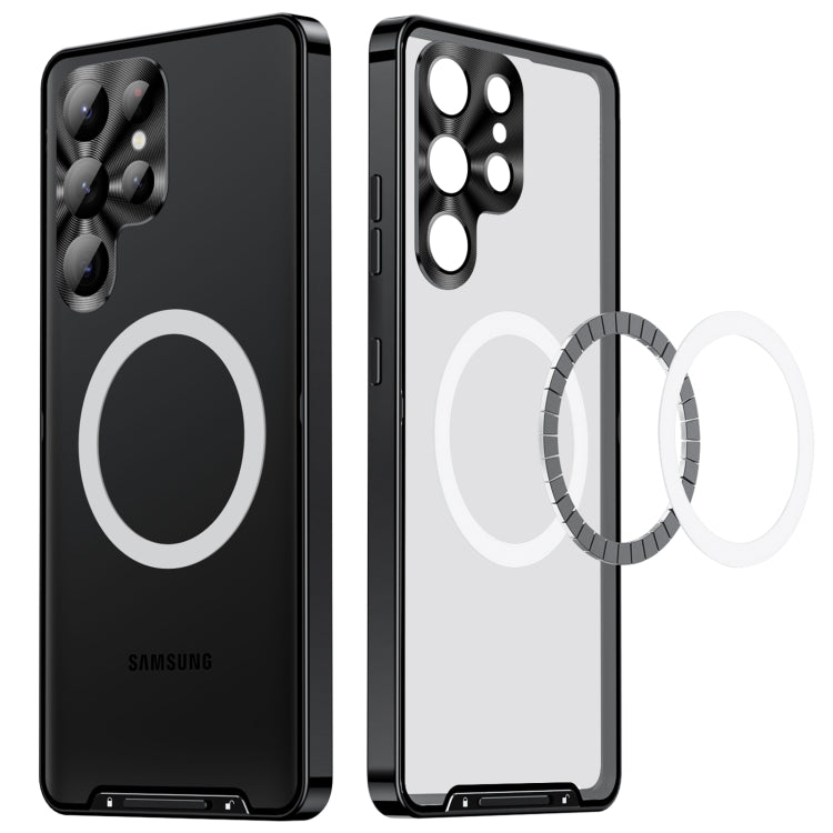 For Samsung Galaxy S23 Ultra 5G MagSafe Magnetic Frosted Metal Phone Case(Black) - Galaxy S23 Ultra 5G Cases by PMC TechLife | Online Shopping South Africa | PMC TechLife