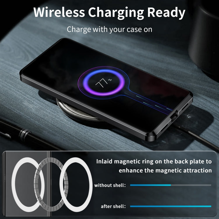 For Samsung Galaxy S23 Ultra 5G MagSafe Magnetic Frosted Metal Phone Case(Black) - Galaxy S23 Ultra 5G Cases by PMC TechLife | Online Shopping South Africa | PMC TechLife